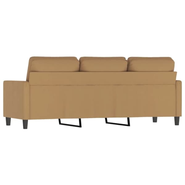 vidaXL 3-sitssoffa brun 180 cm sammet