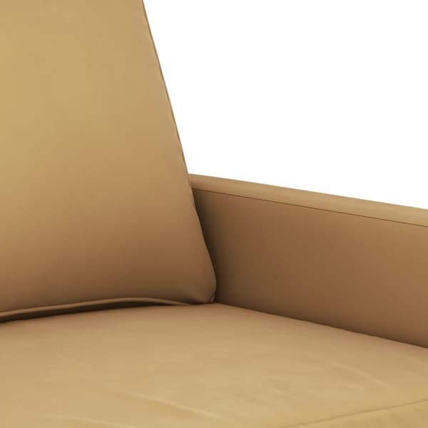 vidaXL 3-sitssoffa brun 180 cm sammet