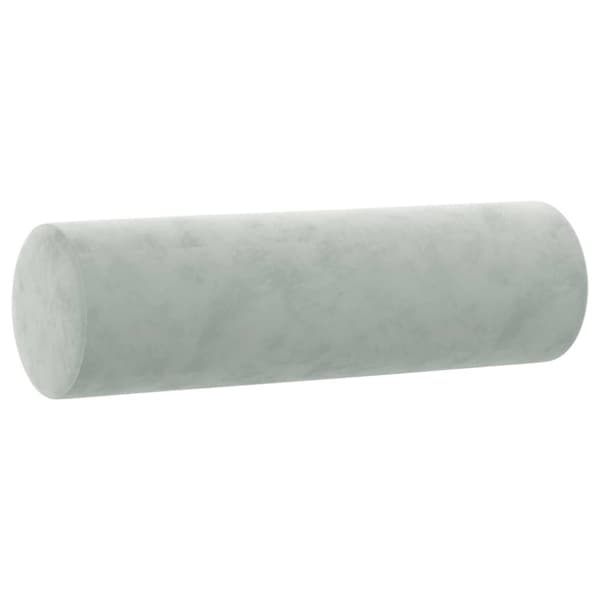 vidaXL 3-personers sofa med pyntepuder 180 cm velour lysegrå