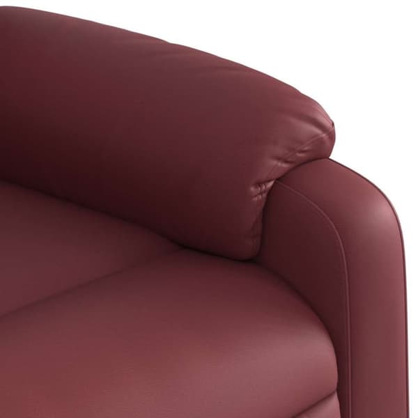 vidaXL Massagefåtölj vinröd konstläder