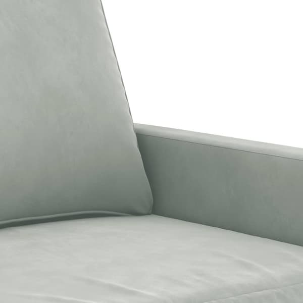vidaXL 3-sitssoffa ljusgrå 180 cm sammet