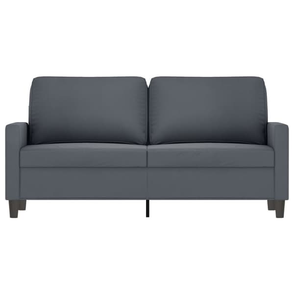 vidaXL Soffa 2-sits mörkgrå 140 cm sammet