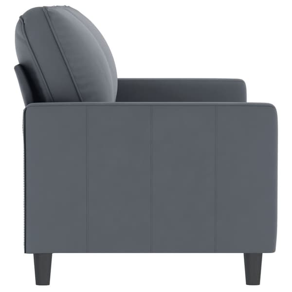 vidaXL Soffa 2-sits mörkgrå 140 cm sammet