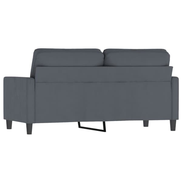 vidaXL Soffa 2-sits mörkgrå 140 cm sammet