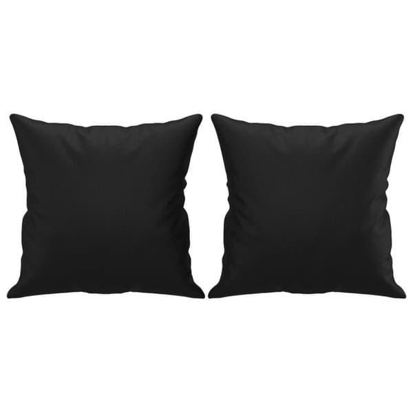 vidaXL 2-personers sofa med pyntepuder 140 cm kunstlæder sort