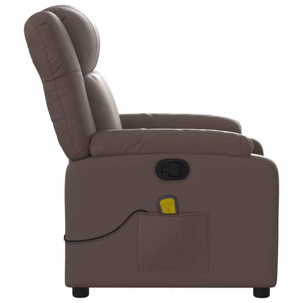 vidaXL massagestol kunstlæder brun