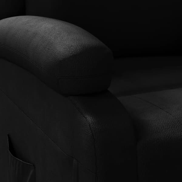 vidaXL Reclinerfåtölj svart konstläder