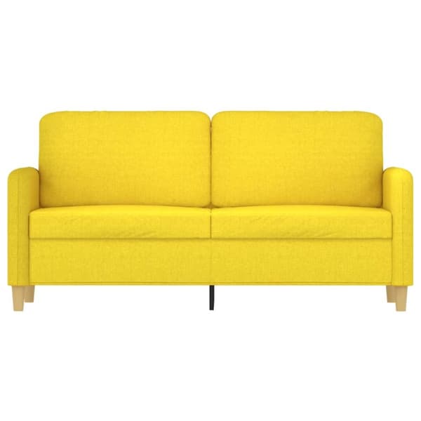 vidaXL 2-sitssoffa ljusggul 140 cm tyg