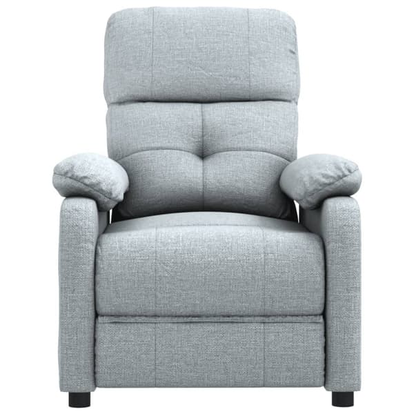 vidaXL Reclinerfåtölj ljusgrå tyg