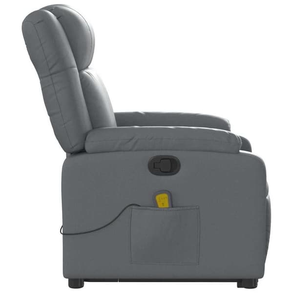 vidaXL løftestol med massagefunktion kunstlæder grå
