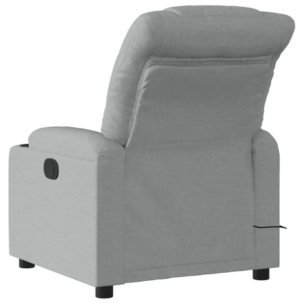 vidaXL Massagefåtölj ljusgrå tyg