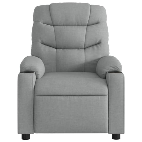 vidaXL Massagefåtölj ljusgrå tyg