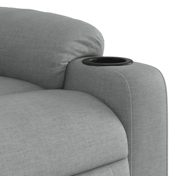 vidaXL Massagefåtölj ljusgrå tyg