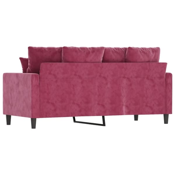 vidaXL 2-personers sofa 140 cm fløjl vinrød