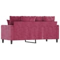 Miniatyrbillede 4 af 8: vidaXL 2-personers sofa 140 cm fløjl vinrød