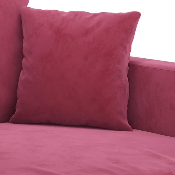 vidaXL 2-personers sofa 140 cm fløjl vinrød
