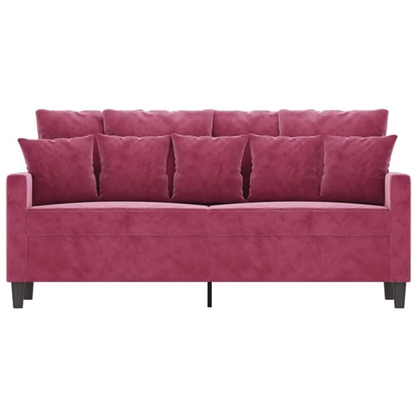 vidaXL 2-personers sofa 140 cm fløjl vinrød