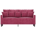 Miniatyrbillede 2 af 8: vidaXL 2-personers sofa 140 cm fløjl vinrød