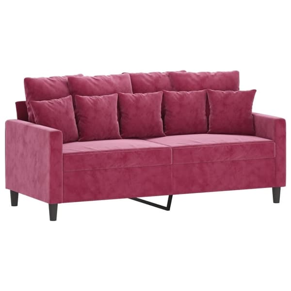 vidaXL 2-personers sofa 140 cm fløjl vinrød