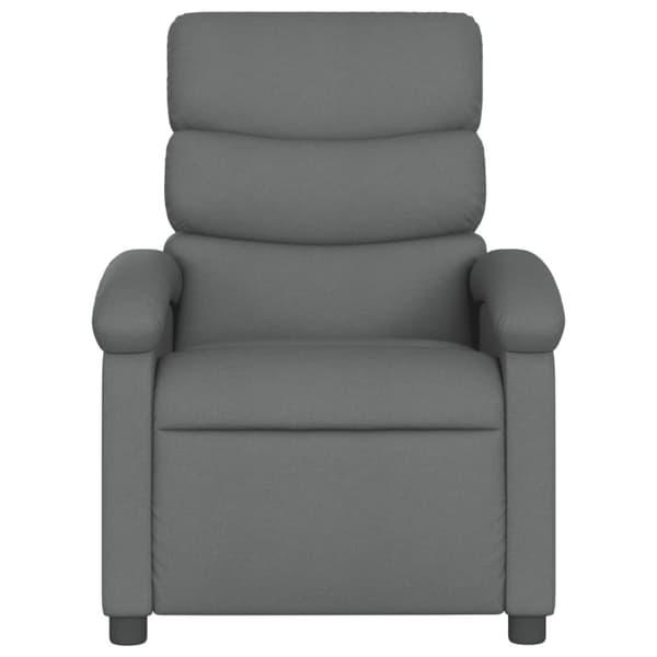 vidaXL Elektrisk reclinerfåtölj mörkgrå tyg