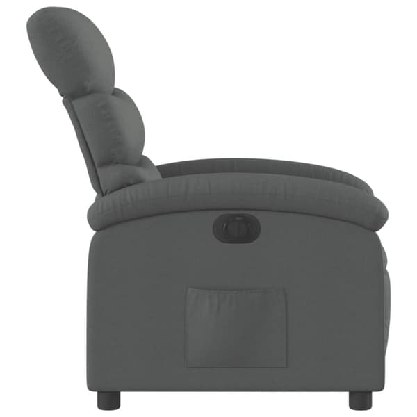 vidaXL Elektrisk reclinerfåtölj mörkgrå tyg