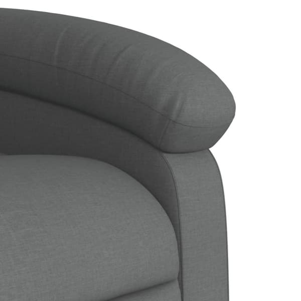 vidaXL Elektrisk reclinerfåtölj mörkgrå tyg