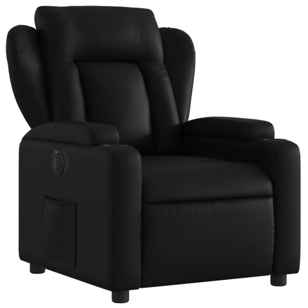 vidaXL Elektrisk reclinerfåtölj svart konstläder