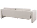 Miniatyrbild 5 av 11: Soffa 3-sitsig Ljusbeige Sammet Klädd Accent Armstöd Vadderat Ryggstöd Vardagsrum