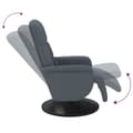 Miniatyrbild 6 av 11: vidaXL Massagefåtölj med fotstöd mörkgrå sammet
