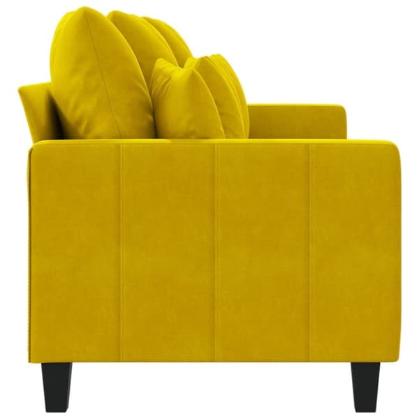 vidaXL 3-sitssoffa gul 180 cm sammet