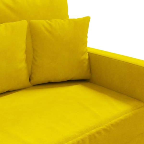 vidaXL 3-sitssoffa gul 180 cm sammet