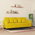 Miniatyrbillede 3 af 8: vidaXL 3-personers sofa 180 cm velour gul