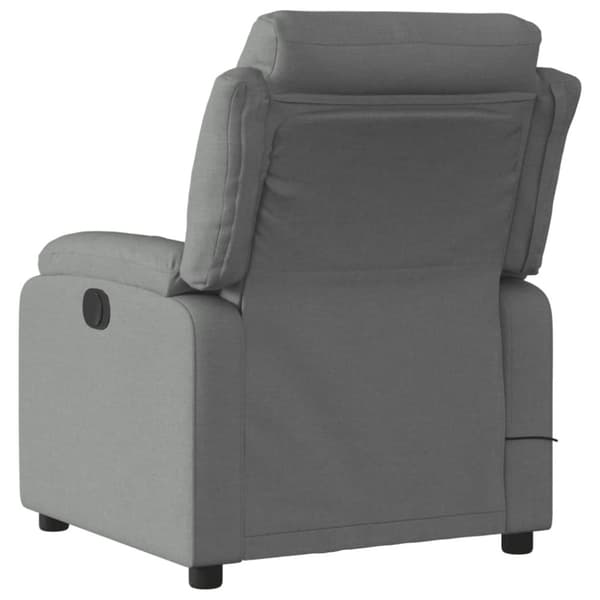 vidaXL Massagefåtölj mörkgrå tyg
