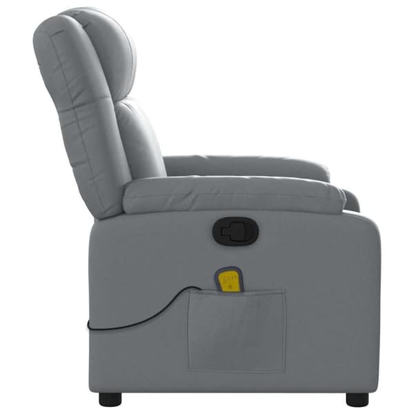 vidaXL Massagefåtölj grå konstläder