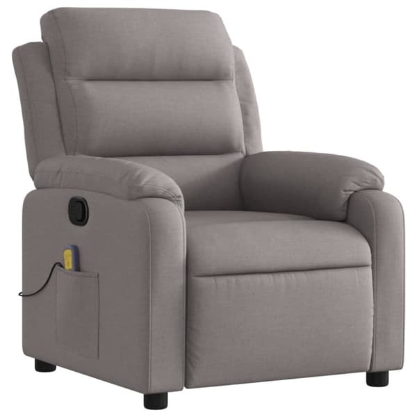 vidaXL Massagefåtölj taupe tyg