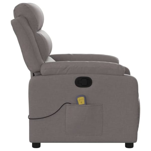 vidaXL massagestol stof gråbrun