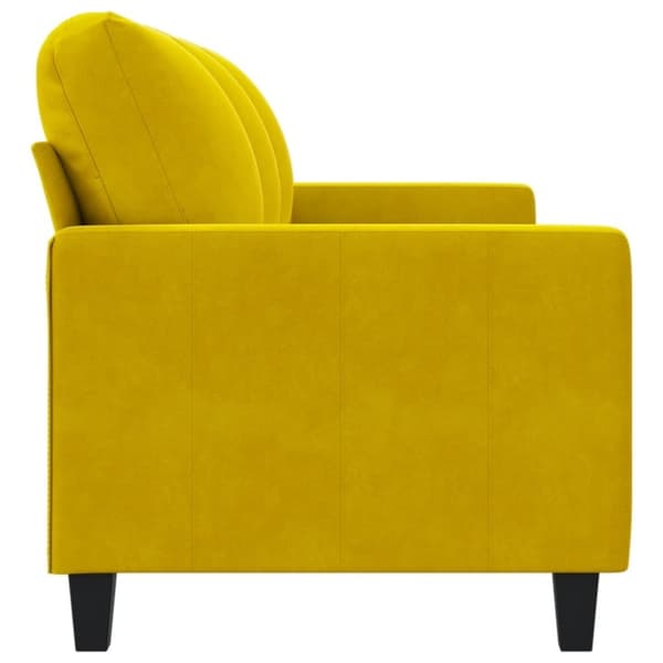 vidaXL 3-sitssoffa gul 180 cm sammet