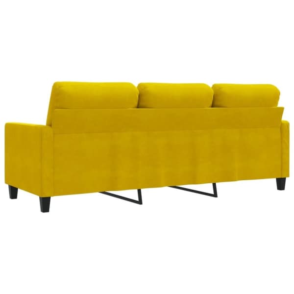 vidaXL 3-sitssoffa gul 180 cm sammet