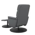 Miniatyrbild 5 av 11: vidaXL Massagefåtölj med fotpall grå konstläder