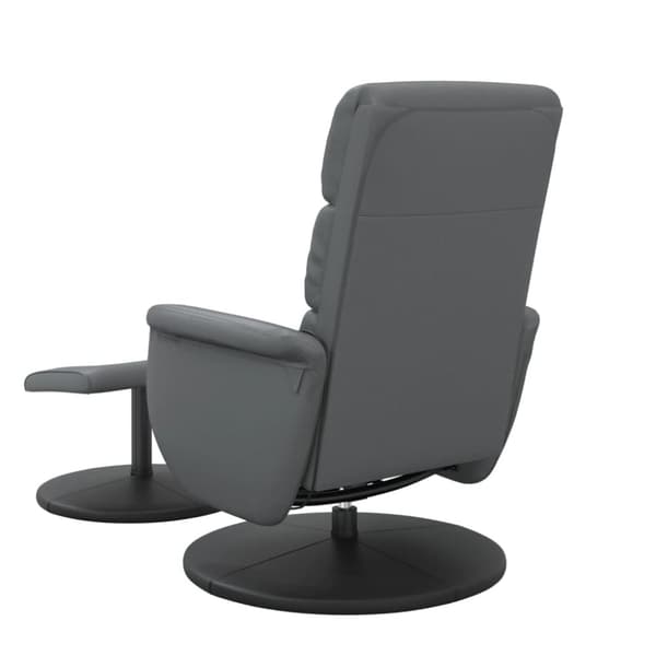 vidaXL Massagefåtölj med fotpall grå konstläder