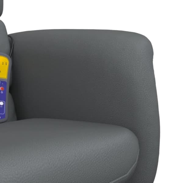 vidaXL Massagefåtölj med fotpall grå konstläder
