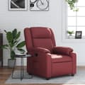 Miniatyrbild 11 av 11: vidaXL Reclinerfåtölj vinröd konstläder