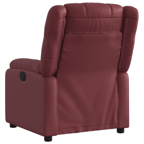 vidaXL Reclinerfåtölj vinröd konstläder