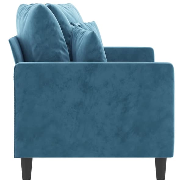 vidaXL 2-sitssoffa blå 140 cm sammet