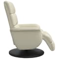 Miniatyrbild 3 av 9: vidaXL Reclinerfåtölj med fotstöd gräddvit konstläder