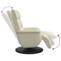 Miniatyrbild 5 av 9: vidaXL Reclinerfåtölj med fotstöd gräddvit konstläder