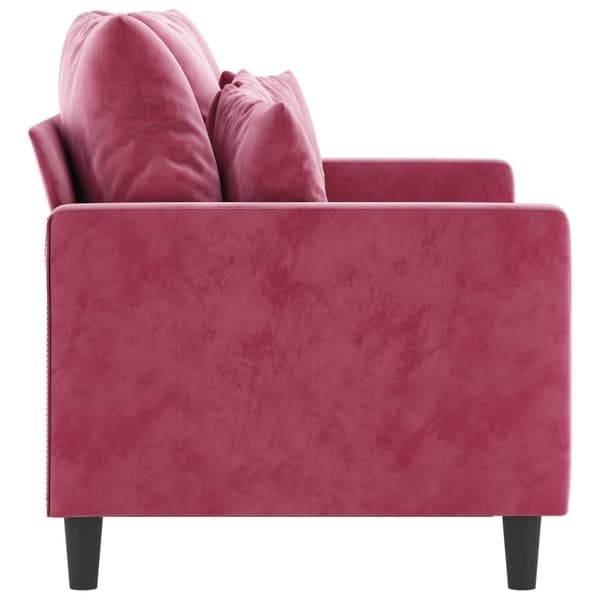 vidaXL 2-sitssoffa vinröd 120 cm sammet