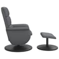 Miniatyrbild 3 av 9: vidaXL Reclinerfåtölj med fotpall grå konstläder