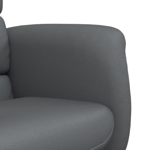 vidaXL Reclinerfåtölj med fotpall grå konstläder