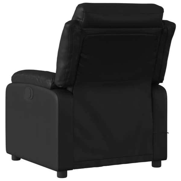 vidaXL Elektrisk massagefåtölj svart konstläder